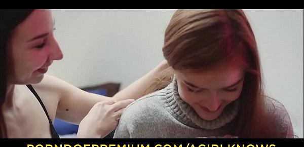  A GIRL KNOWS - Hot pussy licking video with horny lesbians Jia Lissa and Violetta